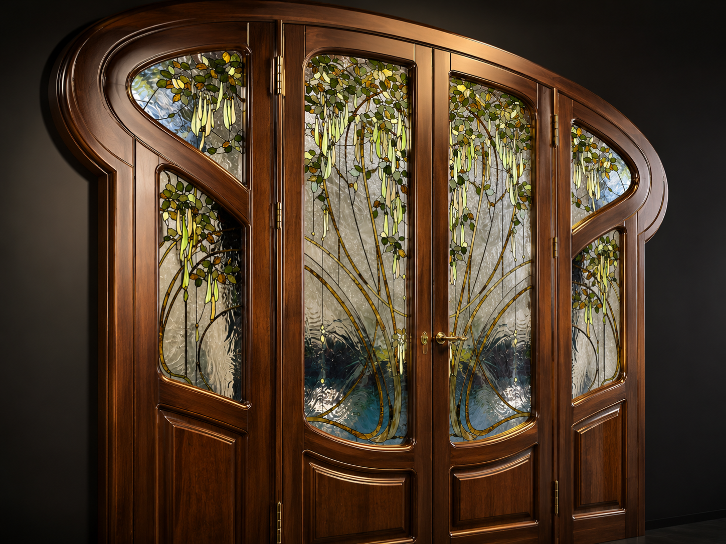 Door Model 202 — Art Nouveau Garden detail