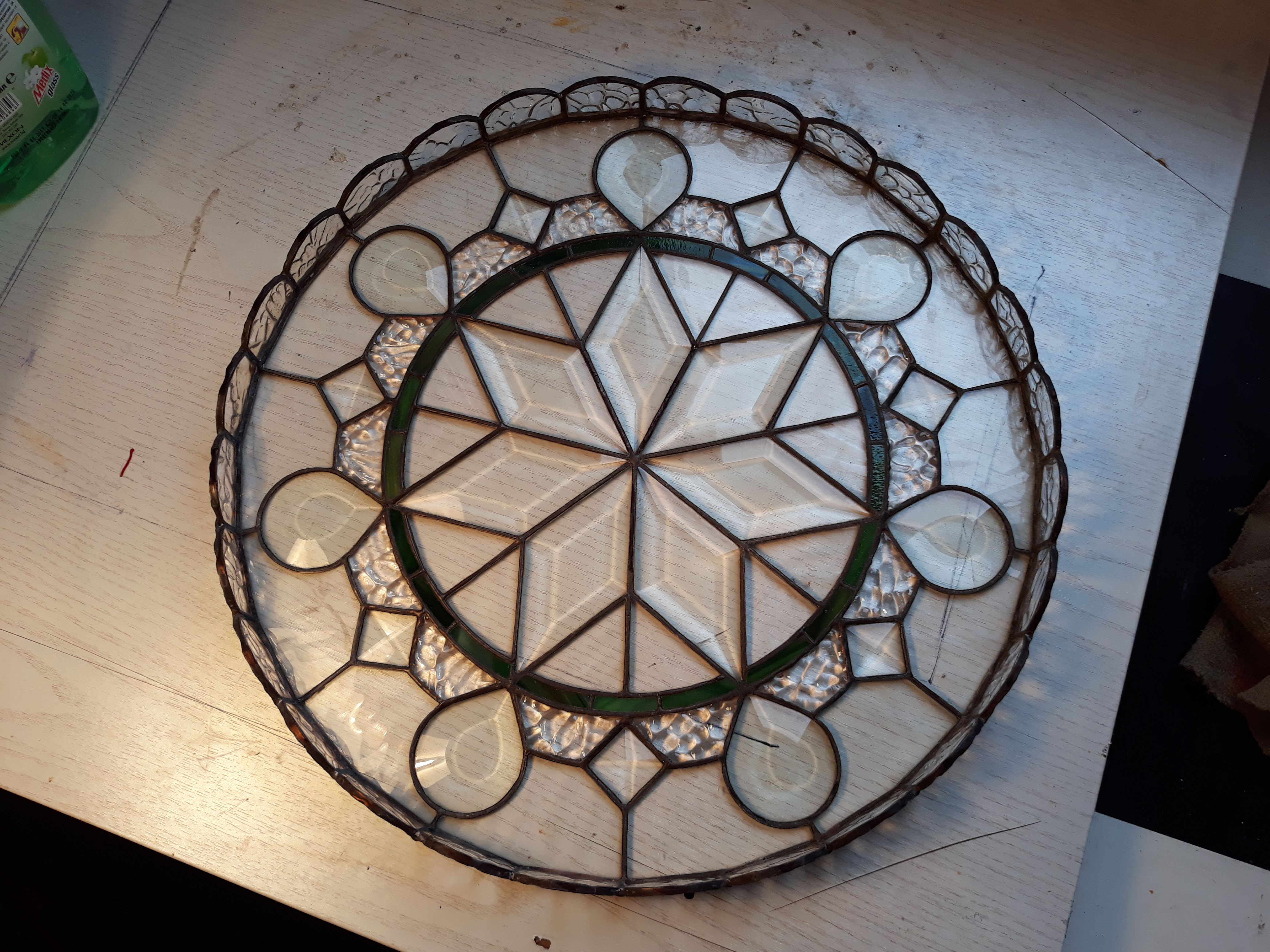 Panel Model 502 Circular Harmony stained glass detail