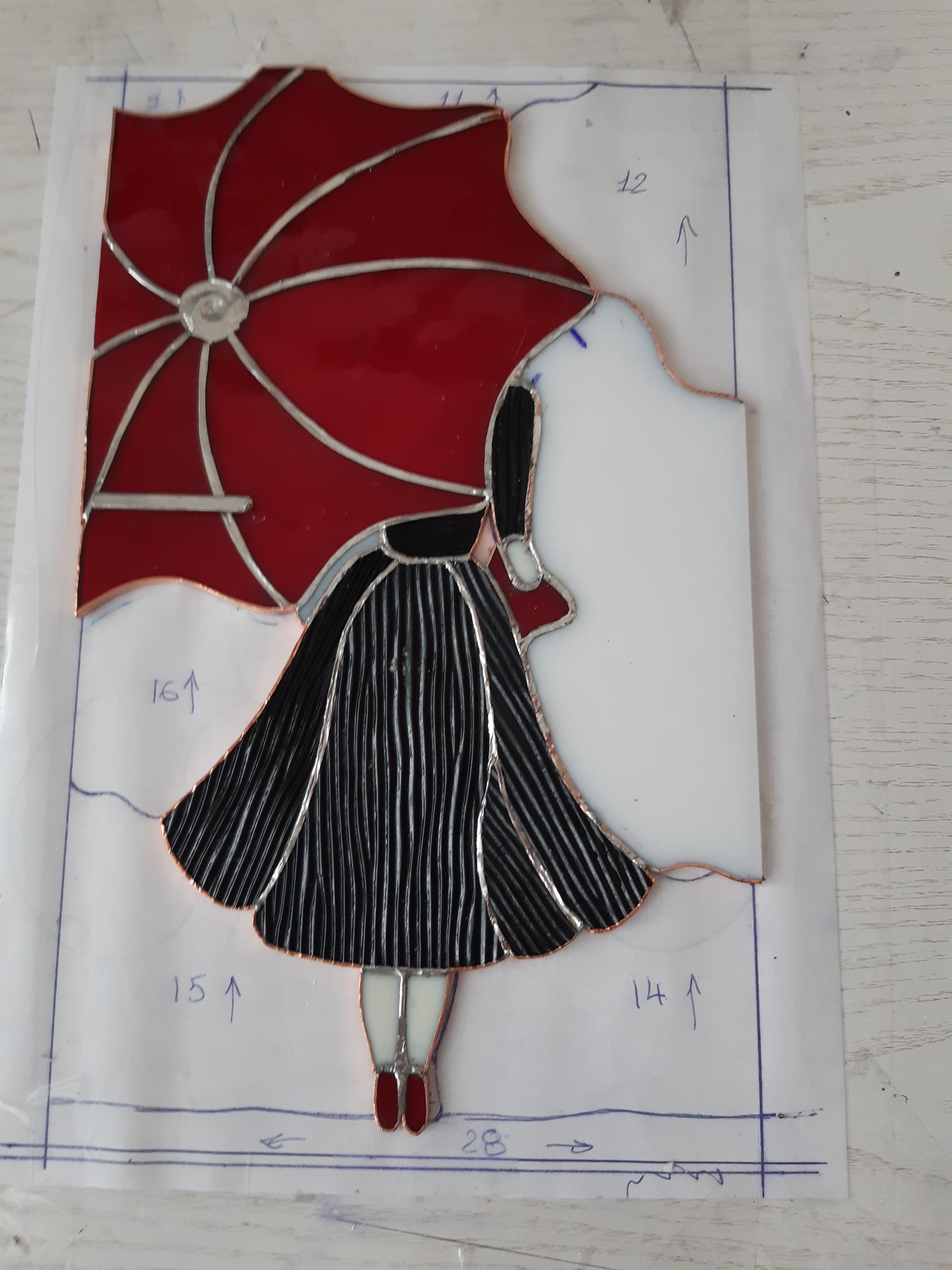 Panel Model 582 The Red Umbrella detail