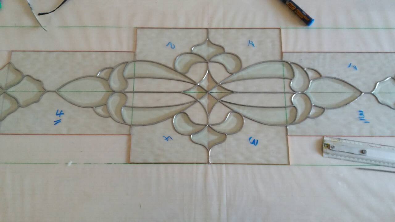 Window Model 606 — Silver Garden stained glass detail