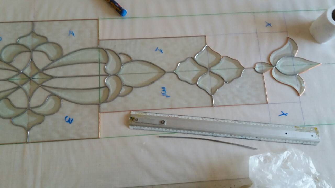 Window Model 606 — Silver Garden stained glass detail