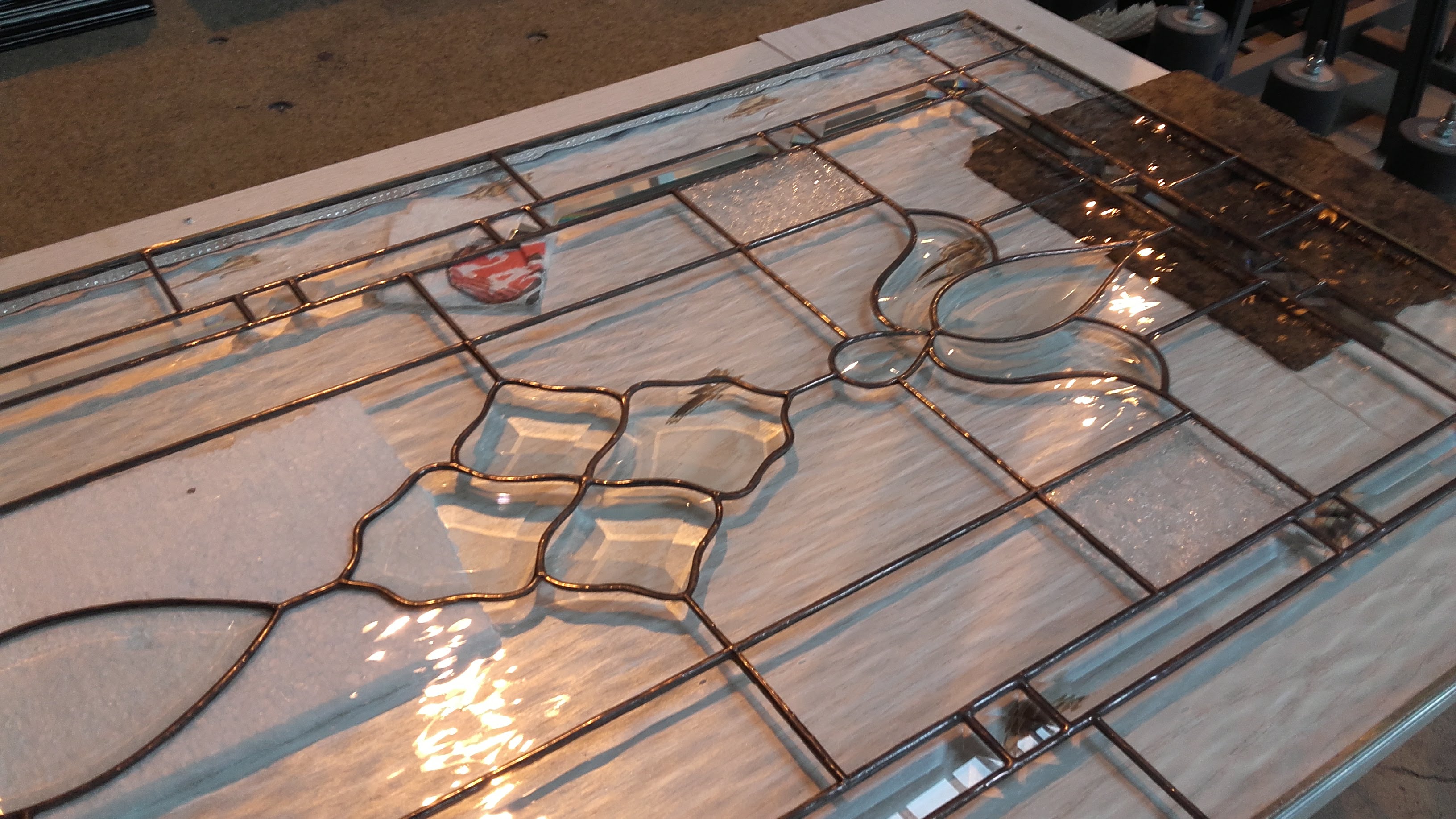 Window Model 606 — Silver Garden stained glass detail