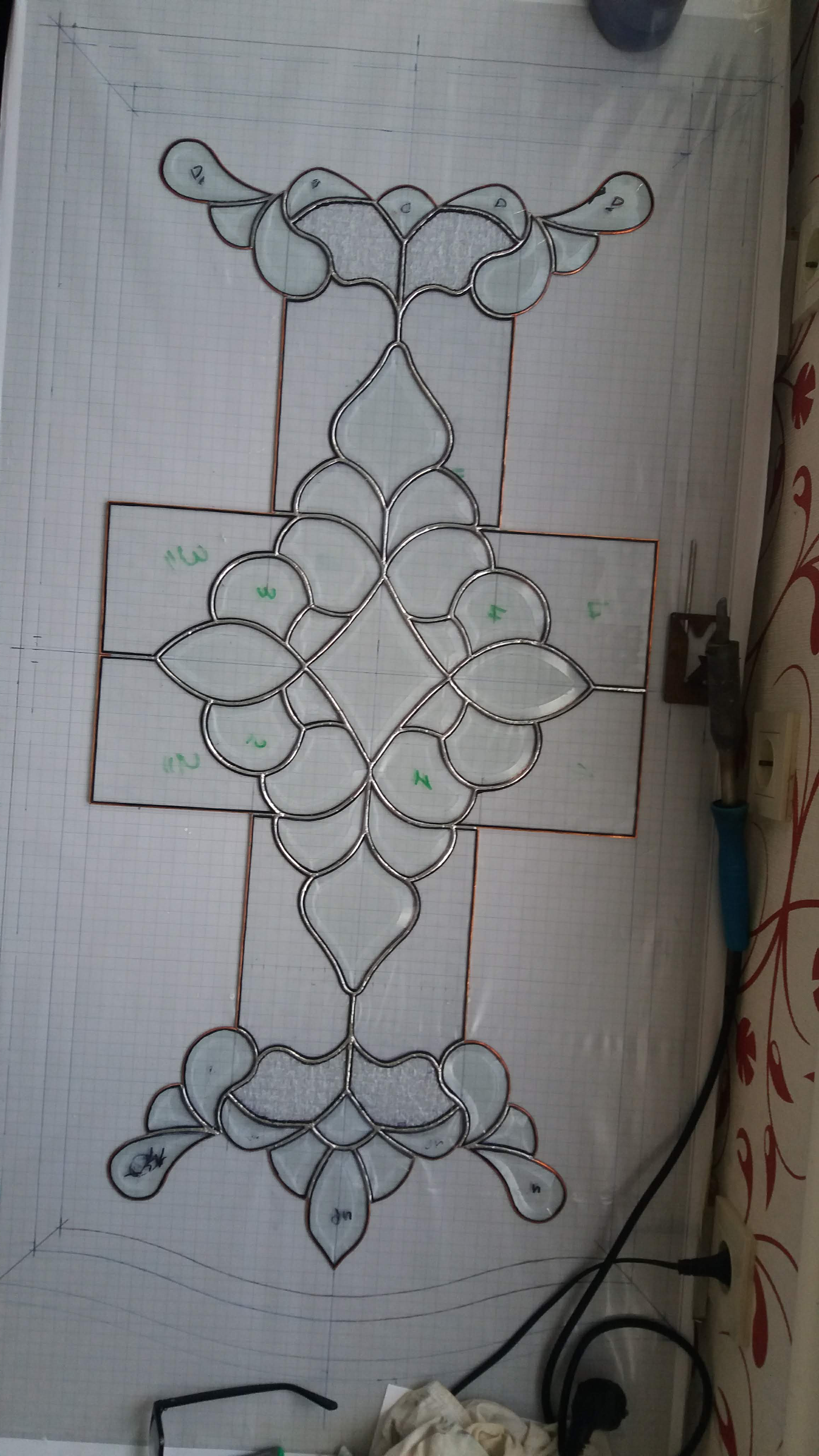 Window Model 612 — stained glass detail of Garden Symphony